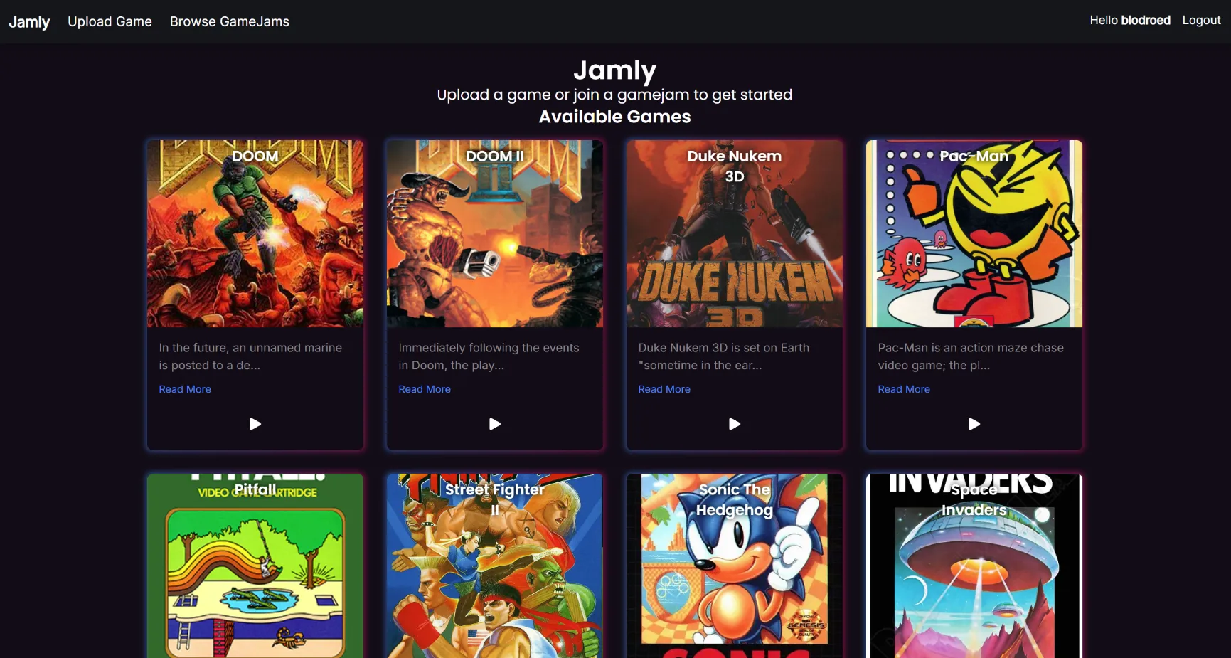 Jamly - Gamejam Platform